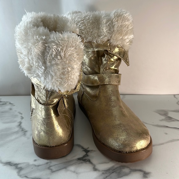 G by Guess Shoes - New- GUESS gold foil “look” boots